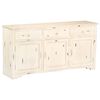 vidaXL Sideboard Wei&szlig; 160x40x80 cm Massivholz Mango