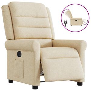 vidaXL Relaxsessel Elektrisch Creme Stoff