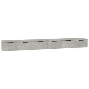 vidaXL Wandschr&auml;nke 2 Stk. Betongrau 102x30x20 cm Holzwerkstoff