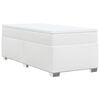 vidaXL Boxspringbett mit Matratze Weiß 90x190 cm Kunstleder