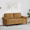 vidaXL 2-Sitzer-Sofa Braun 140 cm Samt