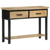 vidaXL Konsolentisch 110x30x75 cm Raues Massivholz Mango