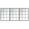 vidaXL Wandspiegel 3 Stk. Schwarz 80x60 cm Metall