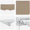 vidaXL Markisenrahmen Beige 250 x 200 cm Polyester mit PU-Beschichtung