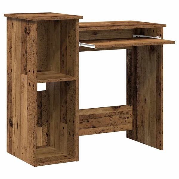 vidaXL Schreibtisch mit Regal Altholz-Optik 84x40x78cm Holzwerkstoff