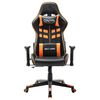 vidaXL Gaming-Stuhl Schwarz und Orange Kunstleder