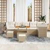 vidaXL Gartensofa-set 9 pcs Beige Poly-Rattan