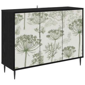 vidaXL Sideboard GOTHA Schwarz Eichen-Optik 102 x 33 x 76 cm