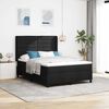 vidaXL Boxspringbett mit Matratze Schwarz 200 x 160 cm Stoff