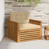 vidaXL Outdoor-Sofagarnitur Massives Akazienholz und Polyester Natur