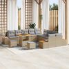 vidaXL Gartensofa-set 13 pcs Beige Poly-Rattan