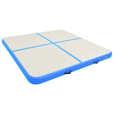 vidaXL Aufblasbare Gymnastikmatte mit Pumpe 200x200x20 cm PVC Blau