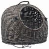 vidaXL Katzen-Transportkorb Grau 60x45x45 cm Nat&uuml;rliche Weide