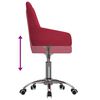 vidaXL Esszimmerstuhl Drehbar Weinrot Stoff