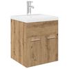 vidaXL Waschbeckenunterschrank mit Einbaubecken und Wasserhahn