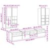 vidaXL TV-Wandschrank-Set mit LED-Lichtern mit LED 7 pcs Artisan-Eiche