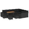 vidaXL Gartensofa-set 13 stk. 9-Sitzanzahl Schwarz Poly-Rattan