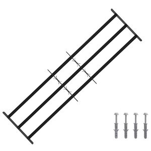 vidaXL Sicherheitsgitter f&uuml;r Fenster mit 3 Querstangen 3 pcs 93-174 cm