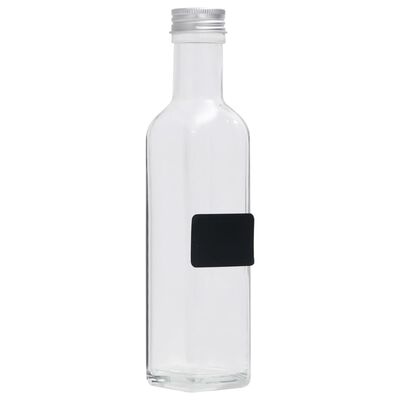 vidaXL Glasflaschen mit Schraubverschluss 20 Stk. Quadratisch 250 ml