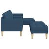 vidaXL Sofa Set mit Kissen 2 pcs Blau Polyester