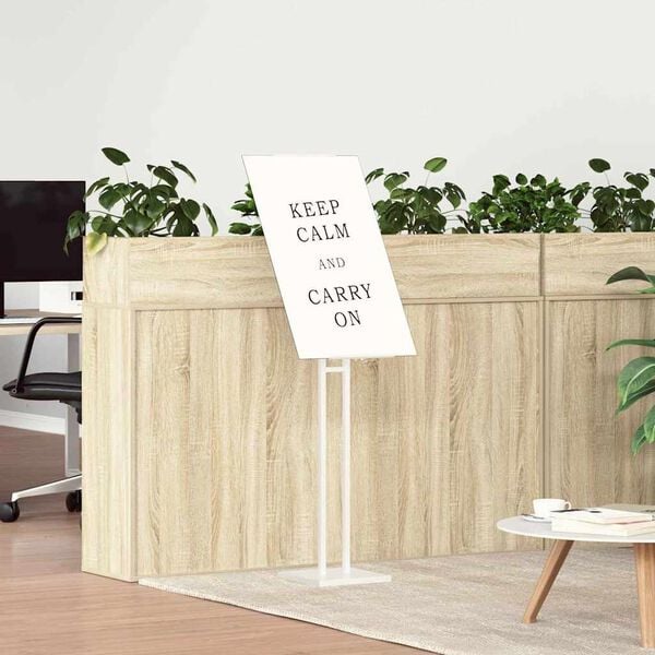 vidaXL Messest&auml;nde Wei&szlig; 26,5 x 26,5 x 127 cm Stahl