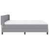 vidaXL Boxspringbett mit Matratze Hellgrau 200 x 180 cm Stoff