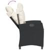 vidaXL 5-tlg. Garten-Essgruppe mit Kissen Schwarz Poly Rattan