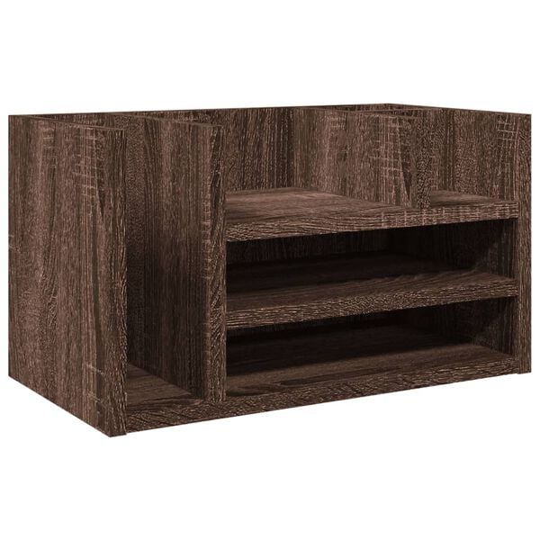 vidaXL Schreibtisch-Organizer Braun Eiche 44,5x24x25 cm Holzwerkstoff