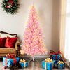 vidaXL Weihnachtsbaum mit 300 LEDs mit St&auml;nder Rosa 180 cm PVC