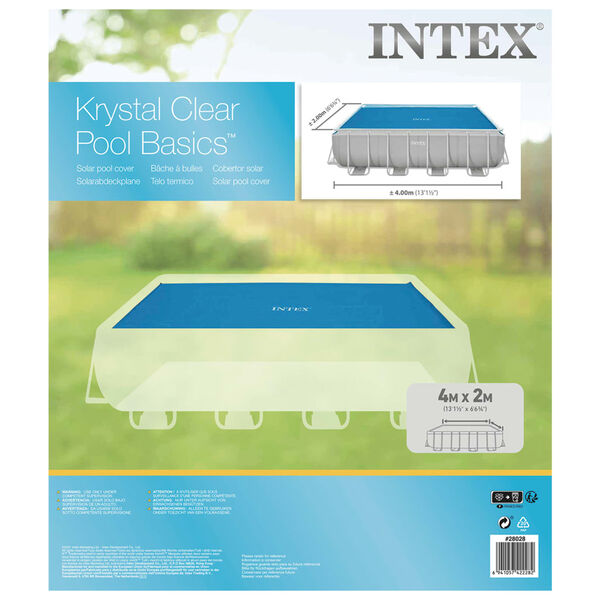 Intex Solar Poolabdeckung Blau 378x186 cm Polyethylen