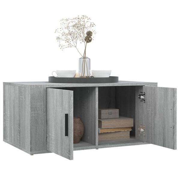 vidaXL Couchtisch Grau Sonoma 80x50x36 cm Holzwerkstoff