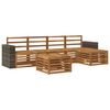 vidaXL Outdoor-Sofagarnitur 6 pcs Natur