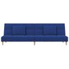 vidaXL Schlafsofa 2-Sitzer mit 2 Kissen Blau Stoff