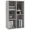 vidaXL Bücherregal/Sideboard Grau Sonoma 50x25x80 cm Holzwerkstoff