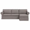vidaXL Sofa 210cm Taupe Metall