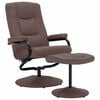vidaXL Relaxsessel mit Fu&szlig;hocker Braun Stoff