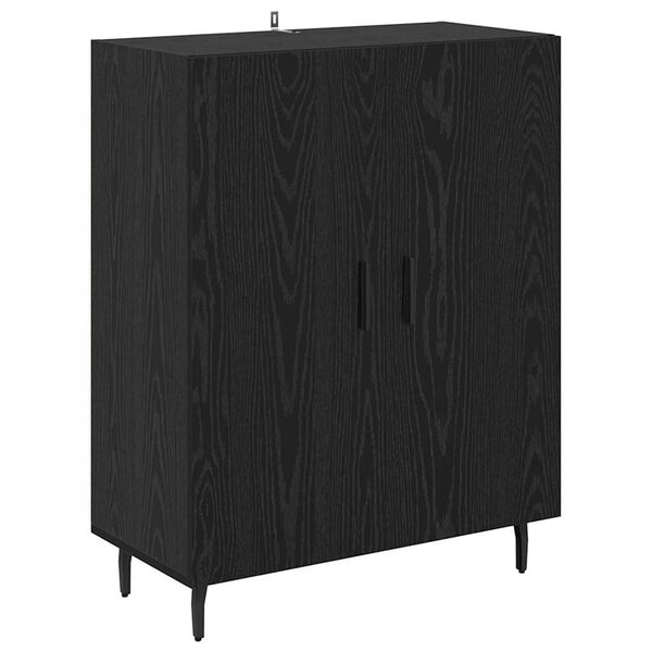vidaXL Sideboard Schwarz Eichen-Optik 69,5 x 34 x 90 cm Holzwerkstoff
