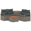 vidaXL Sofa Set 6 stk. Grau und Dunkelgrau Polyrattan und Stahl