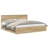 vidaXL Bettrahmen Sonoma-Eiche 200 x 200 cm Ingenieurs Holz