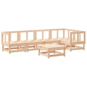 vidaXL 6-tlg. Garten-Lounge-Set Massivholz Kiefer