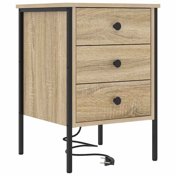 vidaXL Nachttisch Sonoma-Eiche 42 x 41 x 61 cm Holzwerkstoff