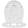 vidaXL Toilettensitz Wei&szlig; 44,5 x 37,3 x 4,3 cm Duroplast