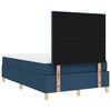 vidaXL LED Boxspringbett mit Matratze Blau 120 x 190 cm Stoff