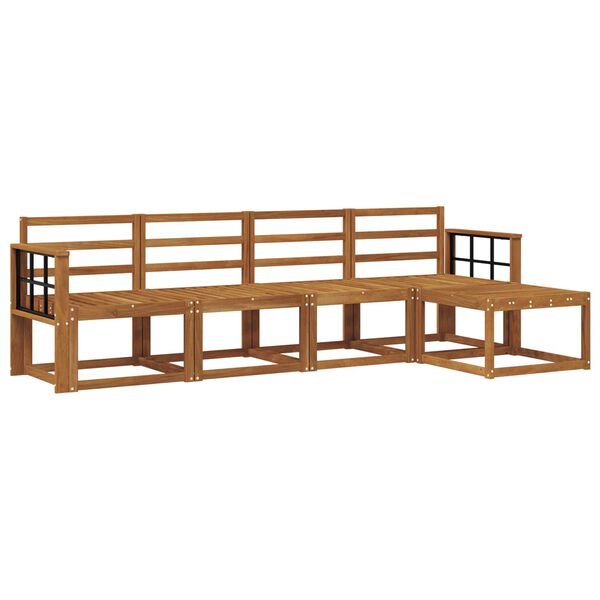 vidaXL Outdoor-Sofagarnitur 5 pcs Natur Massivholz Akazie