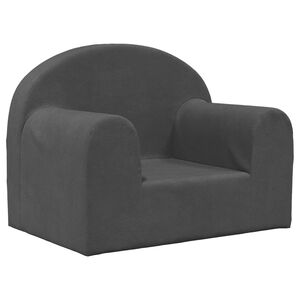 vidaXL Kindersofa Anthrazit Weich Pl&uuml;sch