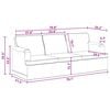 vidaXL Sofa 180cm Dunkelgrau Metall