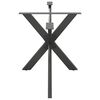 vidaXL Esstischbein in Spinnenform Anthrazit 150x78x(72-73) cm Stahl