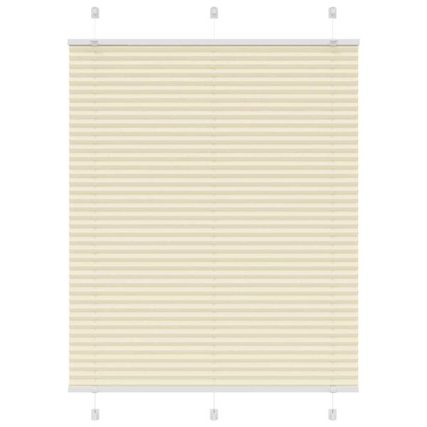 vidaXL Plissee Creme 110x150 cm Stoffbreite 109,4 cm Polyester