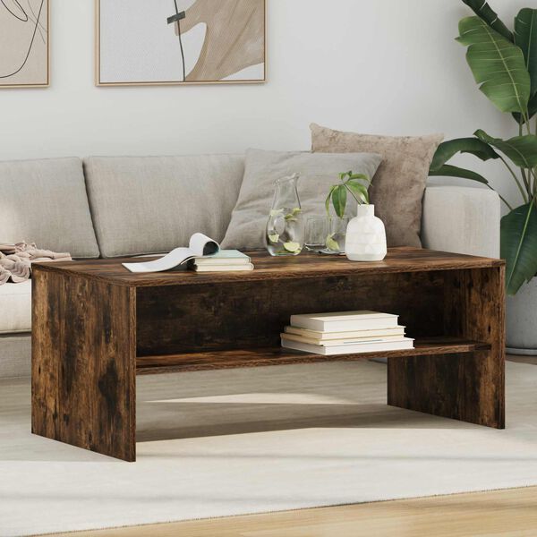 vidaXL Couchtisch Ger&auml;ucherte Eiche 100 x 50 x 40 cm Holzwerkstoff