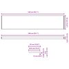 vidaXL Fensterbank Wei&szlig; 140 x 35 x 4,5 cm PVC